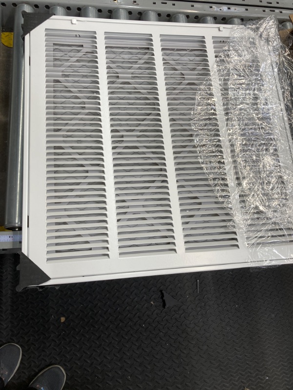 Photo 2 of 20"W x 20"H [Duct Opening Measurements] Steel Return Air Filter Grille [Removable Door] for 1-inch Filters | Vent Cover Grill, White | Outer Dimensions: 22 5/8"W X 22 5/8"H for 20x20 Duct Opening Duct Opening style: 20 Inchx20 Inch