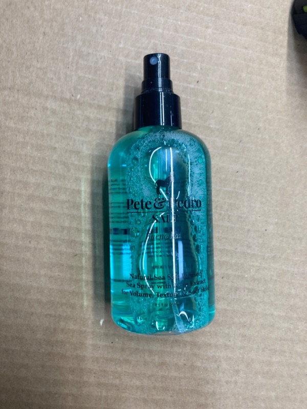 Photo 2 of **see notes*** cap is missing Pete & Pedro SALT - Natural Sea Salt Spray for Hair Men & Women, Adds Instant Volume, Texture, Thickness, & Light Hold | Texturizing & Thickening Seasalt Spray Hair | As Seen on Shark Tank, 8.5 oz. 8.5 Fl Oz (Pack of 1)