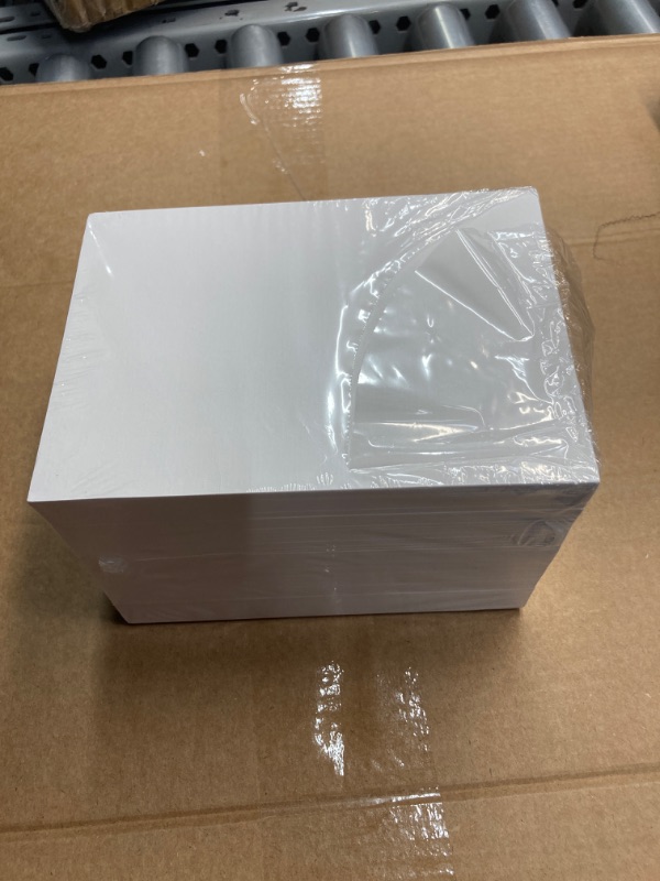 Photo 1 of 400 Sheets White Linen Cardstock Invitation Cardstock Heavy Weight Blank Printer Paper Cardstock 92lb 250GSM Card Stock for Printer Index Cards Cover Postcards Plain Flash Note 250GSM (5 x 7 Inch)