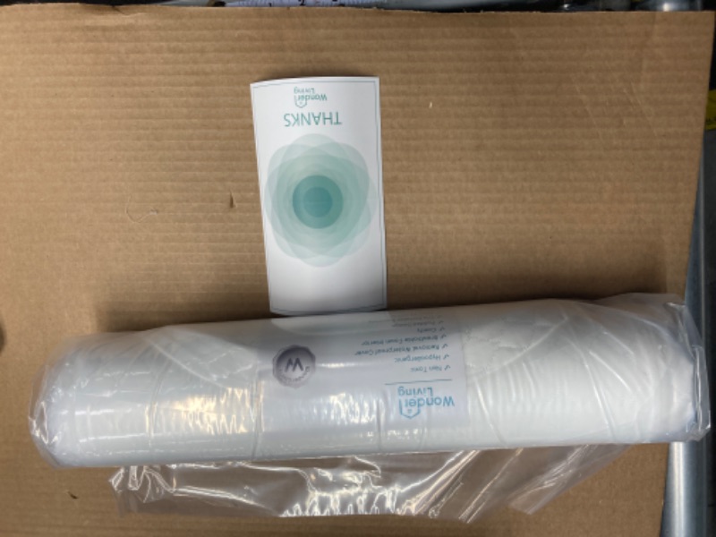 Photo 3 of ***box is damaged **Bassinet Mattress Pad Compatible with Dream On Me Karley Bassinet, Breathable, Premium Foam, Hypoallergenic, Non-Toxic, Oval Shaped with Removal Waterproof Cover, 16" x 32" x 2'' Oval 16" x 32" White