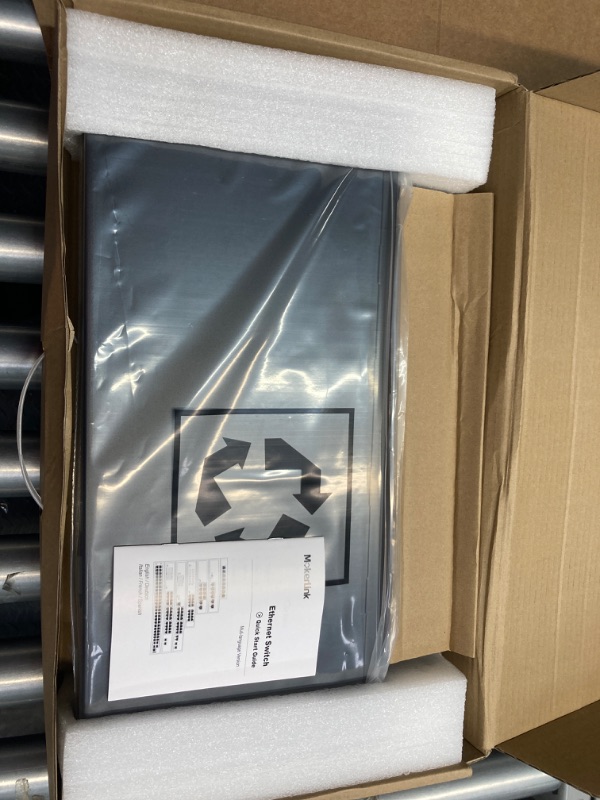Photo 1 of MokerLink 26 Port Gigabit PoE Switch, 24 Gigabit PoE+ Ports, 2 Gigabit SFP Uplink, 300W IEEE802.3af/at, Fanless Rackmount Unmanaged Plug and Play Ethernet Switch 24 Gigabit PoE + 2SFP