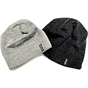 Photo 1 of Cascade Mountain Tech Merino Wool Blend Beanie Hats for Men and Women - Outdoor Cold Weather - 2 Pack, Light Grey and Dark Grey