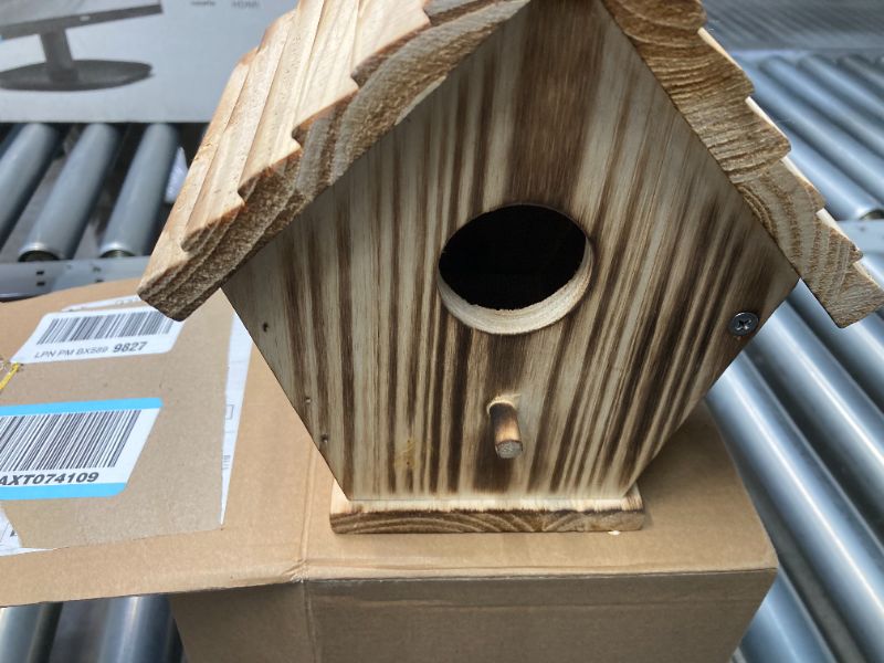 Photo 3 of STARSWR Bird House,Outdoor Bluebird House for Outside Clearance,Wooden Birdhouse Finch Cardinals Hanging Birdhouse Nesting Box for Wild Bird Viewing