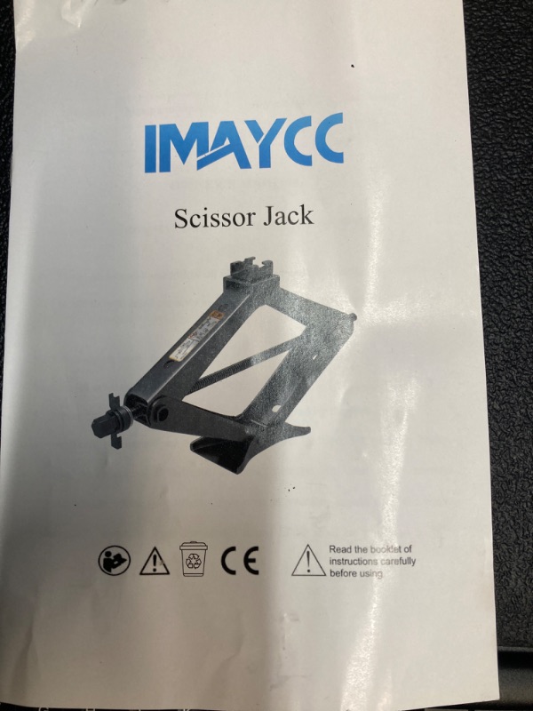 Photo 1 of IMAYCC Scissor Jack for Car/SUV/MPV -Thickened Max 3.0 Ton (6614 lbs) Car Jacks with Hand Crank Trolley Lifter , Portable Emergency Car Jack Kit with Wheel Wrench. 3T