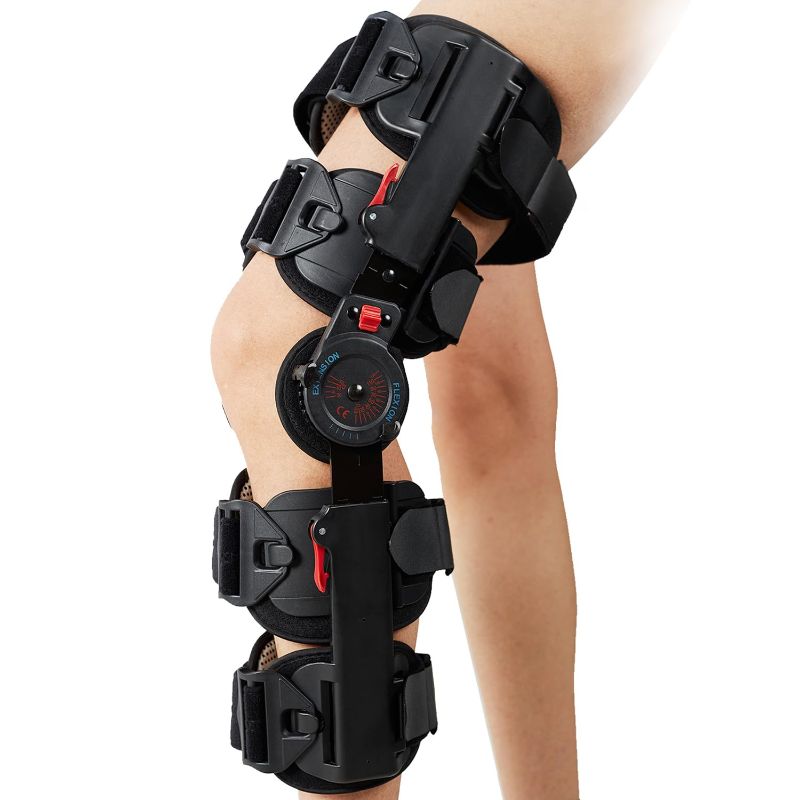 Photo 1 of Hinged Knee Brace,ROM Knee Brace for ACL, MCL and PCL Injury,Hinged Immobilizer for Orthopedic Rehab, Post Op, Meniscus Tear