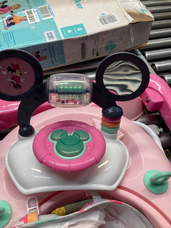 Photo 5 of Disney Baby Minnie Mouse 2-in-1 Forever Besties Baby Walker - Easy Fold Frame and Removable Toy Station, Age 6 Months+ Minnie Forever Besties