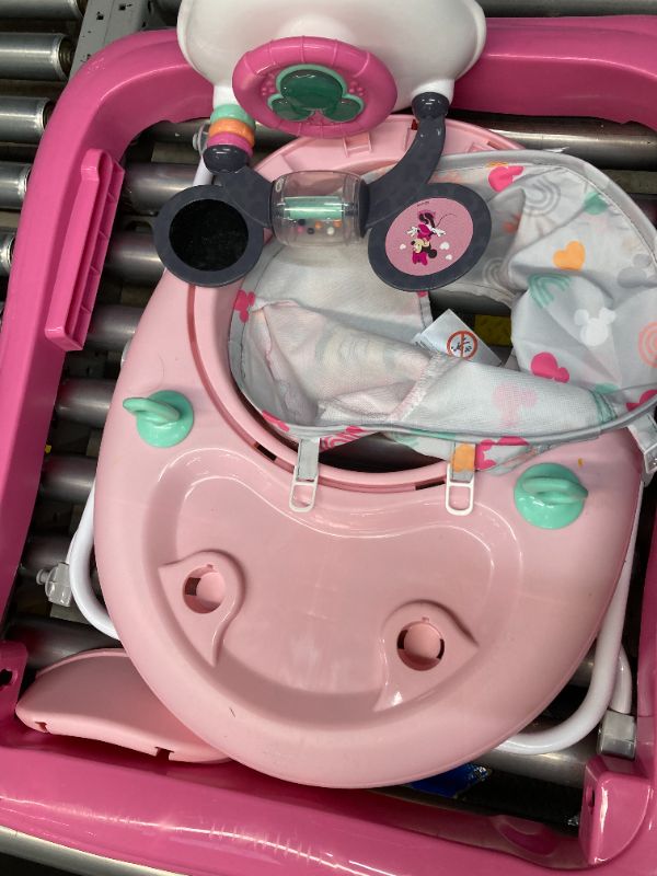 Photo 6 of Disney Baby Minnie Mouse 2-in-1 Forever Besties Baby Walker - Easy Fold Frame and Removable Toy Station, Age 6 Months+ Minnie Forever Besties