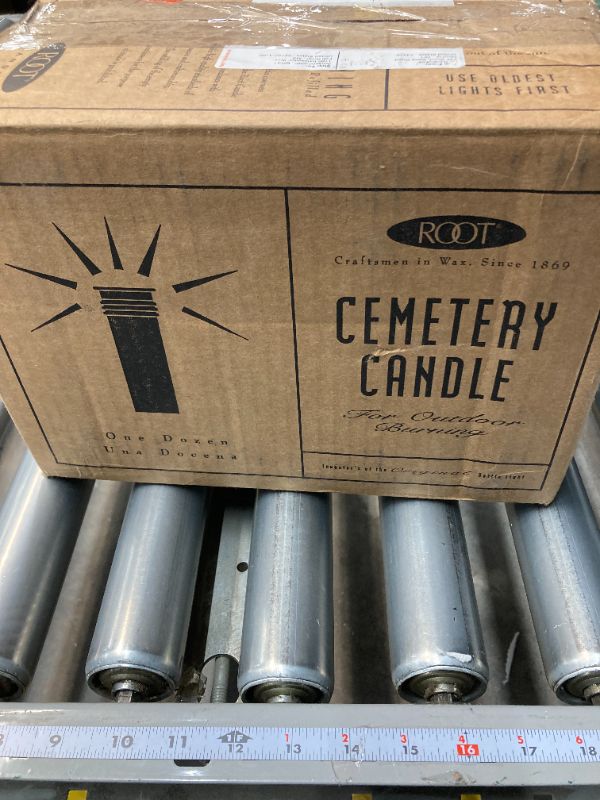 Photo 1 of Cemetery Prayer Candles for Outdoor Burning in Clear Flame Resistant Plastic Vessels, 12-Count, Memorial
