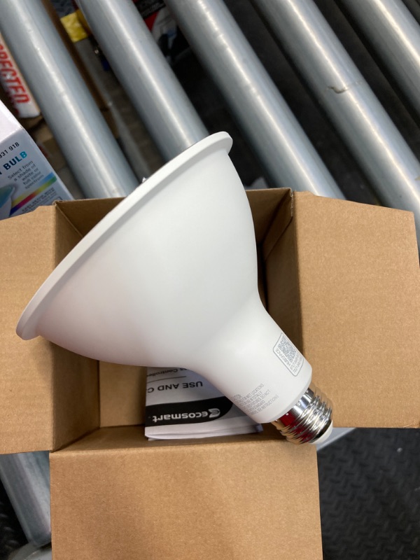 Photo 3 of 120-Watt Equivalent Smart PAR38 Color Changing CEC LED Light Bulb with Voice Control (1-Bulb) Powered by Hubspace