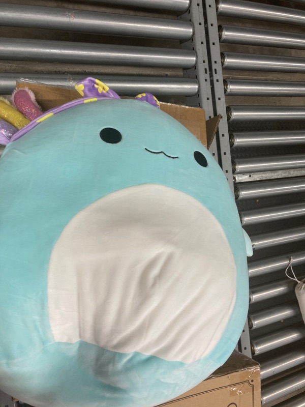 Photo 1 of Squishmallows Original 16-Inch Irina Teal Axolotl with Rainbow Gills and Purple Bandana - Official Jazwares Large Plush