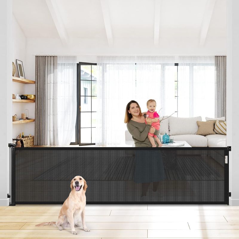 Photo 1 of 90 Inch Retractable Baby Gates for Doorways Extra Wide Baby Gates Extra Wide Dog Gates for The House Baby Gates for Dogs Extra Wide Pet Gates for Dogs...
