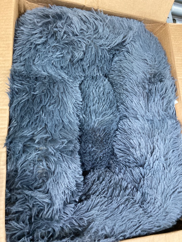 Photo 2 of Cat Beds for Indoor Cats - Cat Bed Washable 20/24 inches, Dog Beds for Small Medium Dogs, Anti Anxiety Round Fluffy Plush Faux Fur Cat Bed,Thick Bottom Keep...
