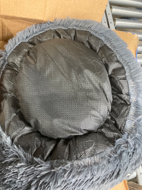 Photo 3 of Cat Beds for Indoor Cats - Cat Bed Washable 20/24 inches, Dog Beds for Small Medium Dogs, Anti Anxiety Round Fluffy Plush Faux Fur Cat Bed,Thick Bottom Keep...
