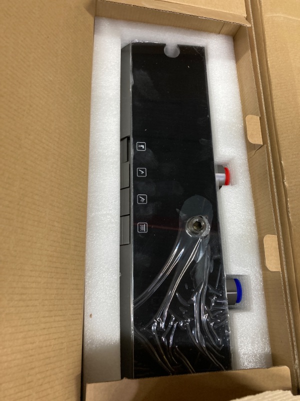 Photo 1 of Aluminium Digital Display Shower System 4 Function Piano Key LED Digital With 12" Shower Head Wall Mounted Constant Temperature Shower