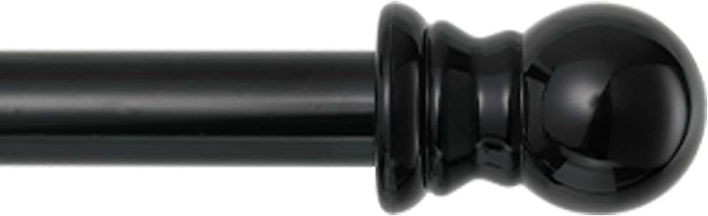 Photo 1 of 1 Inch Black Curtain Rods for windows, Heavy Duty Adjustable Splicing Single Curtain Rod with Brackets (30-60")
