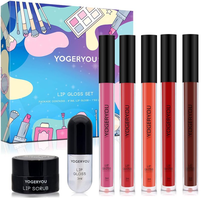 Photo 1 of 3pk  Lip Gloss Set,Stocking Stuffers Gift Set Christmas Gifts for Adult Women Mom Her Teenager Girls Wife Grandma Sister Friend Girlfriend,Best Unique Birthday...
