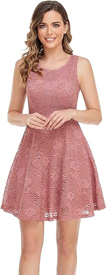 Photo 1 of ODCOCD Women's Lace Dress/Cocktail Dress/Wedding Guest Dress/Formal Homecoming Dresses
