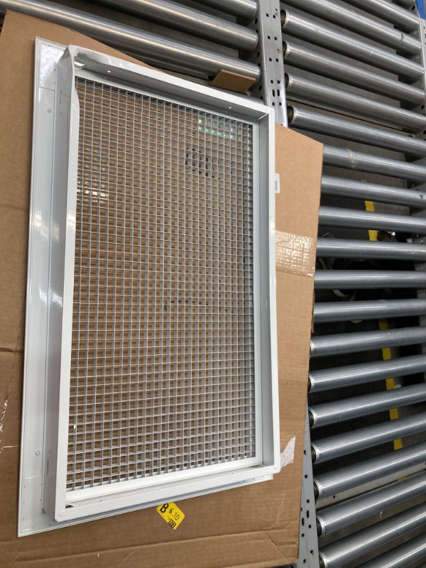 Photo 2 of 12" x 36" or 36" x 12" Cube Core Eggcrate Return Air Grille - Aluminum Rust Proof - HVAC Vent Duct Cover - White [Outer Dimensions: 13.75 x...
