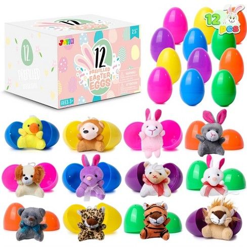 Photo 1 of 24 Pcs Prefilled Easter Eggs with Toys for Easter Eggs Hunt,Surprise Egg, Easter Theme Party Favor,for Toddlers Kids Easter Baskets Stuffer Party Favors Supplies (120PCS