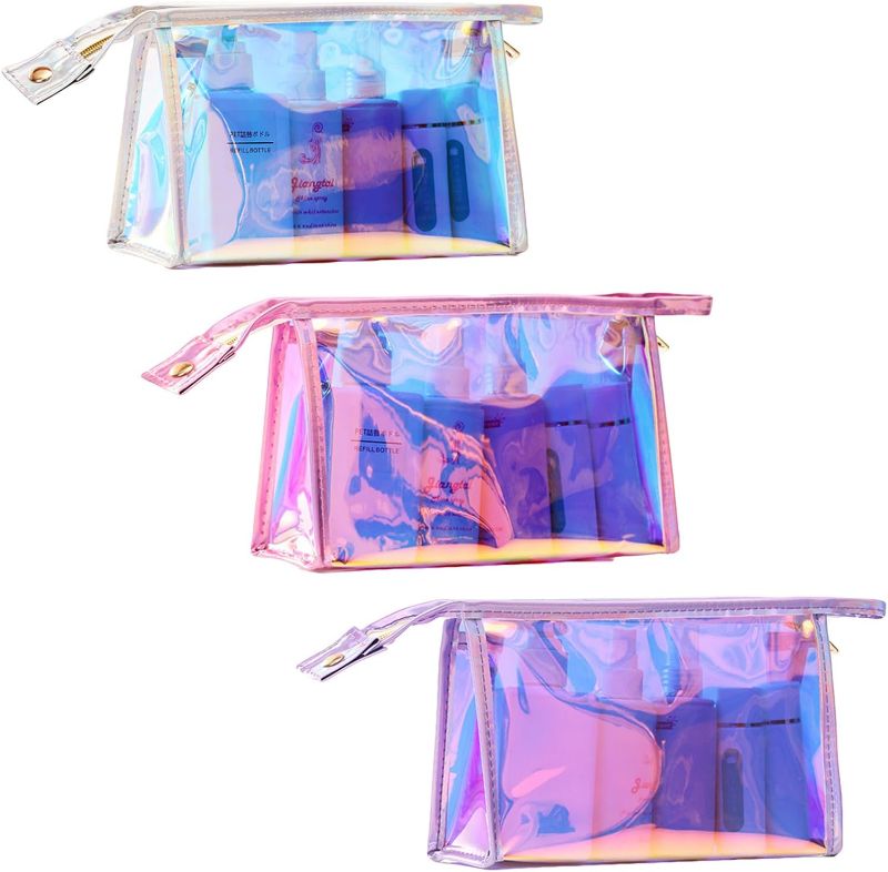 Photo 1 of 3 Pack Dyeing Makeup Bag Toiletry Bag Travel Bag Portable Cosmetic Bag Makeup Brushes Bag Waterproof Organizer Bag for Women Girls Men