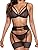 Photo 1 of popiv Women's Sexy Lingerie Set with Garter Belt Matching Bra and Panty Lingeries Sets 4 Piece