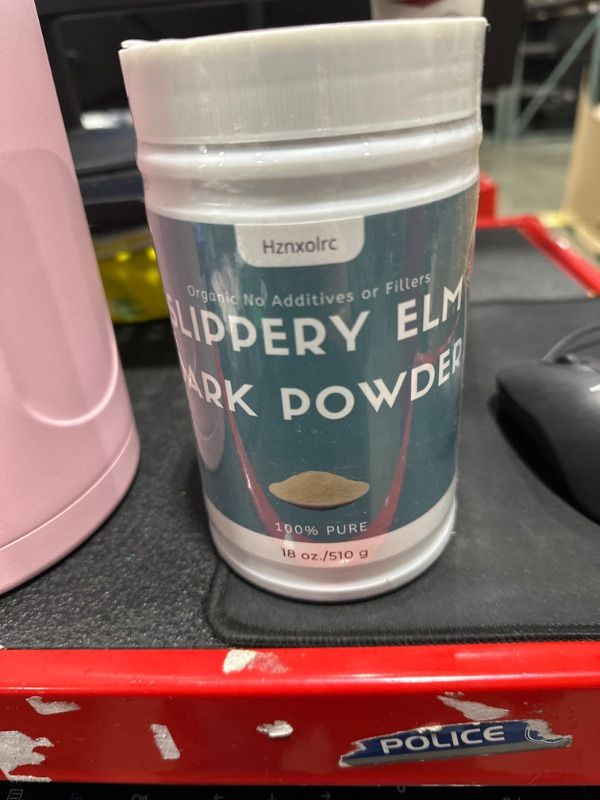 Photo 1 of 18 oz Organic Slippery Elm Powder, Organic Slippery Elm Bark Powder, 100% Pure & Natural, Food-Grade, Helps Soothe The Throat and Coughing, Vegan, Pet Friendly