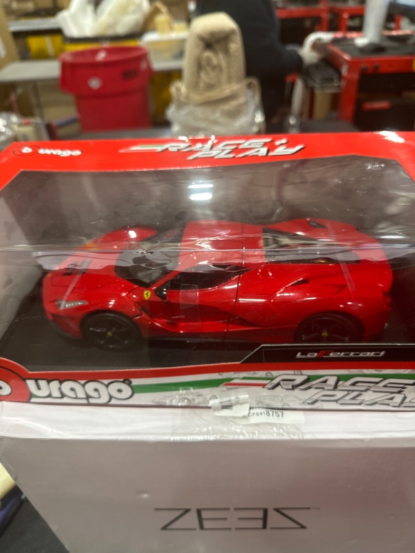 Photo 2 of Bburago 1:18 Scale Ferrari Race and Play LaFerrari Diecast Vehicle (Colors May Vary)