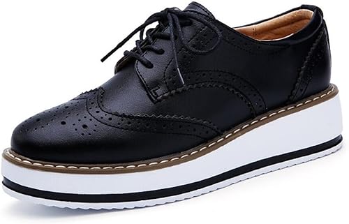 Photo 1 of DADAWEN Women's Platform Lace-Up Wingtips Square Toe Oxfords Shoe UNKNOWN SIZE 
