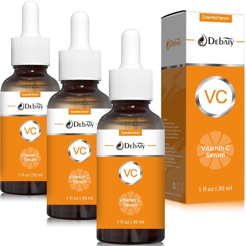 Photo 1 of 3 Pack Vitamin C Serum for Face, Restores Skin Tone, Promotes Epidermal Barrier Repair (1fl oz | 30ml)
