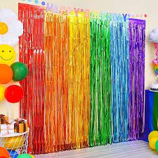 Photo 1 of 120pcs DIY Party Decorations, Multi-colored Fiesta Party Decor Set with Custom Banners & Letter Stencils, Rainbow Colorful Garland Streamers, Paper Fans, Balloons, Supplies for Birthday Wedding Party