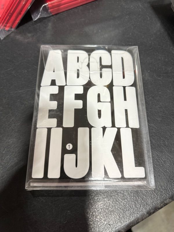 Photo 1 of 24 Sheets Large Letter Stickers,318PCS Self Adhesive Letters Stick on Vinyl Letters Capital Waterproof Alphabet Stickers,2 Inch ABC and Number Sticker Letters for Outdoor Poster Mailboxes Crafts Decor White