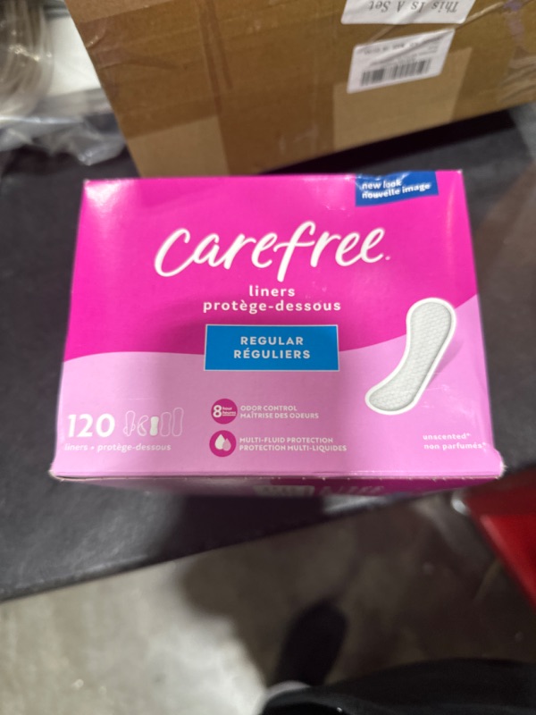 Photo 2 of Carefree Acti-Fresh Panty Liners, Soft and Flexible Feminine Care Protection, Regular, 120 Count, (Package May vary)