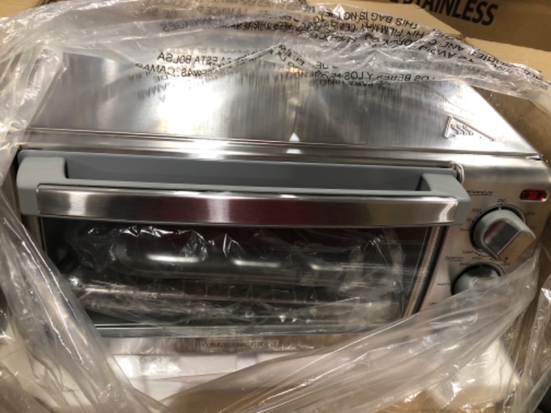 Photo 1 of BLACK+DECKER 4-Slice Toaster Oven with Natural Convection, Stainless Steel, TO1760SS