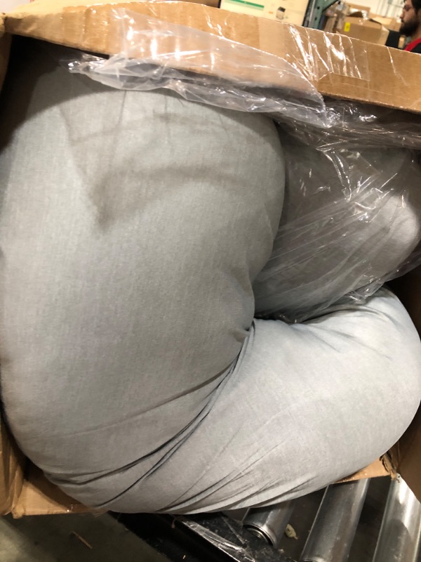 Photo 1 of Momcozy Pregnancy Pillows with Cooling Cover, U-Shaped Full Body Maternity Pillow for Side Sleepers 57 Inch - Support for Back, Hip, Belly, Legs for Pregnant Women Grey- Cooling Fabric