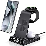 Photo 1 of  Charger for Samsung, 3 in 1 Wireless Charging Station for Samsung Galaxy S24 Ultra/S23 Ultra/S22/S21/Note 20/Z Flip 5/Fold 5, Samsung Watch Charger for Galaxy Watch 6/5/4, Galaxy Buds 2/Pro/+