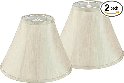 Photo 3 of `GO&SO Champagne Gold Bell Lamp Shades Set of 2 Medium Lamp Shade 5.9×13×10IN Traditional Lampshade for Table and Bedside Lamp - Handmade