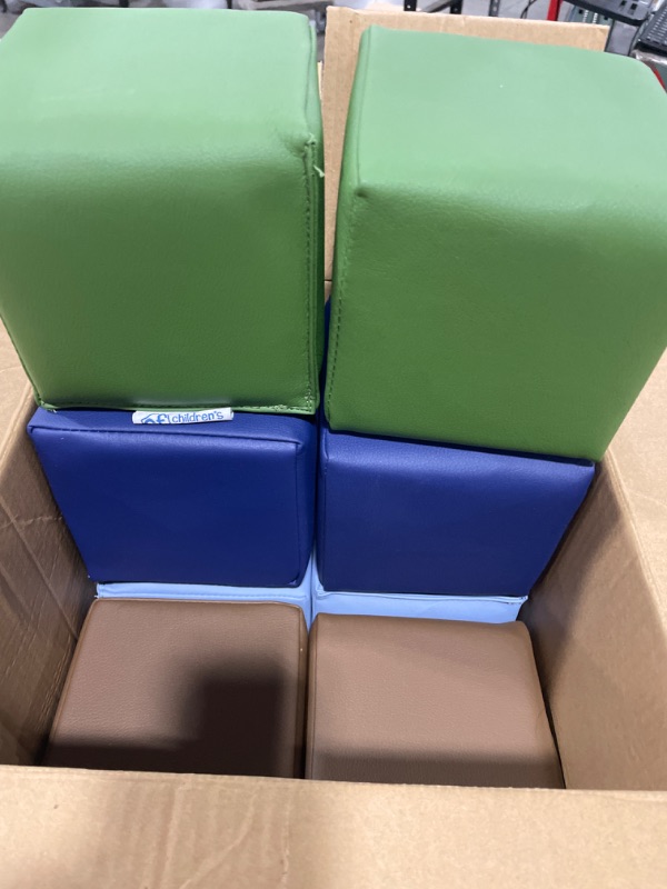 Photo 1 of Children's Factory Patchwork Activity Mat & Large Foam-Blocks-, Set of 12-Blocks-, Floor Mat for Kids/Babies/Infants, Homeschool/Classroom Use, Woodland