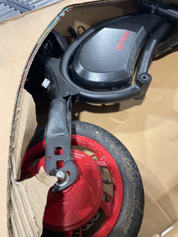 Photo 1 of **FOR PARTS** Jetson Bolt Folding Electric Ride-on with Twist Throttle Cruise Control up to 15.5 Mph Black