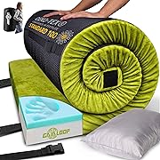 Photo 1 of  Thick Memory Foam Camping Mattress Sleeping Pad [Car/Tent/Cot] 3 Inch Portable Floor Mat Roll Up for Guests Kids Adult Sleepover