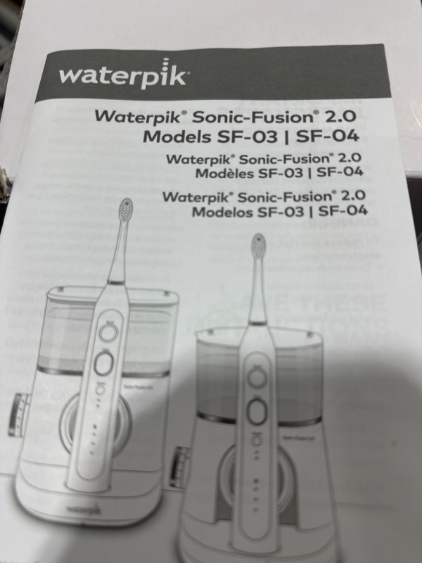 Photo 4 of Waterpik Sonic-Fusion 2.0 Professional Flossing , Electric Toothbrush and Water Flosser Combo In One, White White Version 2.0