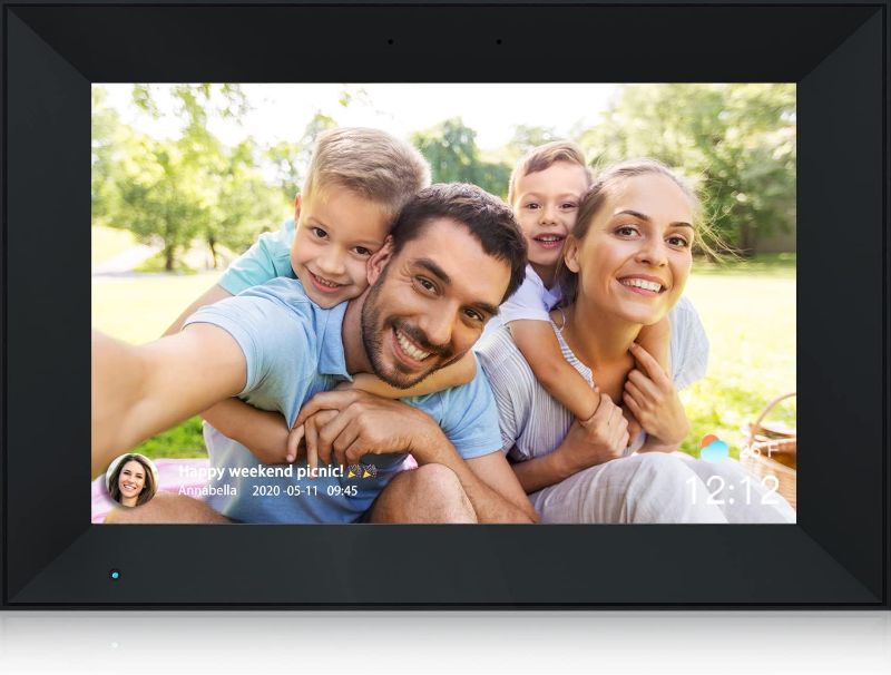 Photo 1 of Digital Photo Frame 10.1 Inch WiFi Picture IPS HD Touch Screen Smart Cloud Photo Frame with 16GB Storage, Auto-Rotate, Easy Setup to Share Photos or Videos Remotely via AiMOR APP (Black)

