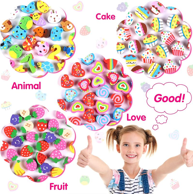 Photo 1 of 150 Pieces Mini Erasers for Kids Bulk