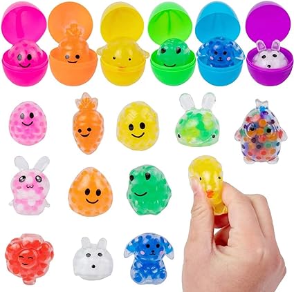 Photo 1 of 12 Pack Prefilled Easter Eggs with Toys, Easter Egg fillers for Kids, Easter Basket Stuffers for Boys Girls Party Favor