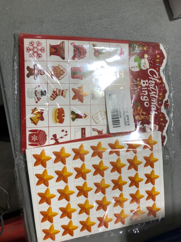 Photo 1 of Christmas Bingo Card Games Set for Kids Xmas Party Board Games, Winter Bingo Card, School Classroom Charades Games, Party Supplies, Family Group Activity