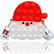 Photo 1 of Christmas Pop Purse Bag, 2 in 1 Poppet Bag Fidget Toy, Silicone Crossbody Small Santa Claus Purse,Gift for Kids
