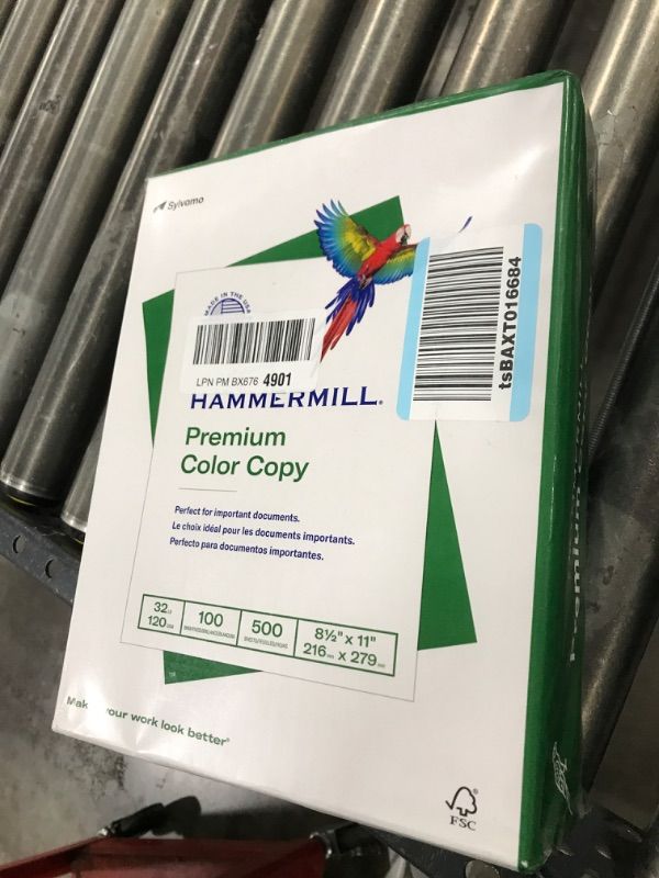 Photo 2 of Hammermill Printer Paper, Premium Laser Print 24 lb, 8.5 x 14-1 Ream (500 Sheets) - 98 Bright, Made in the USA, 104612 1 Ream | 500 Sheets Legal (8.5x14)