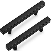Photo 1 of  30 Pack Square Cabinet Handles Matte Black Cabinet Pulls 3-3/4" Hole Centers Drawer Pulls Stainless Steel Kitchen Handles for Cabinets, 6”Length Cabinet Hardware for Bathroom Farmhouse