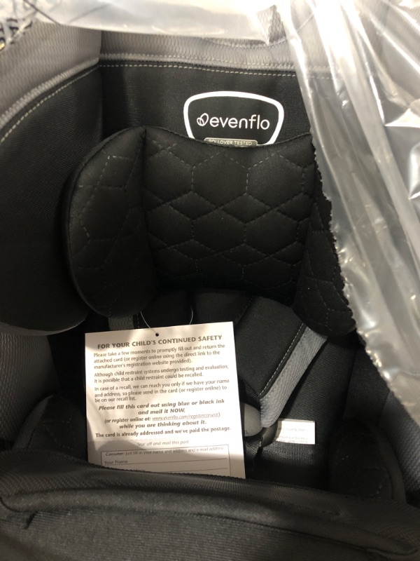 Photo 4 of Evenflo Revolve 360 Extend All-in-One Rotational Car Seat with Quick Clean Cover (Revere Gray)