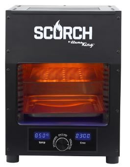 Photo 1 of Flame King Scorch Smokeless Infrared Electric Broiler for Indoor Use, Fits on Kitchen Counter, Insulated, Comes with Broiler Tray Black