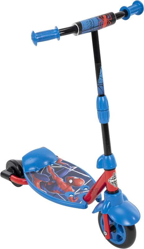 Photo 1 of Huffy Kids Preschool Scooter for Boys Disney Pixar Cars & Toy Story, Star Wars, Marvel Spider-Man, 3 Wheel Toy Marvel Spider-Man 3-2-Grow Preschool Scooter Blue